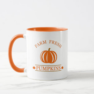 Caneca Elegantes abóboras frescas da fazenda outono
