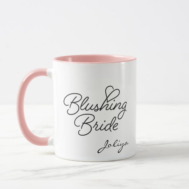 Caneca Elegente Blushing Bride Wedding Mug (Esquerda)