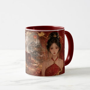 Caneca Elegia Nupcial Vermelha Minghun.