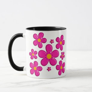 Caneca Elemento cor-de-rosa floral