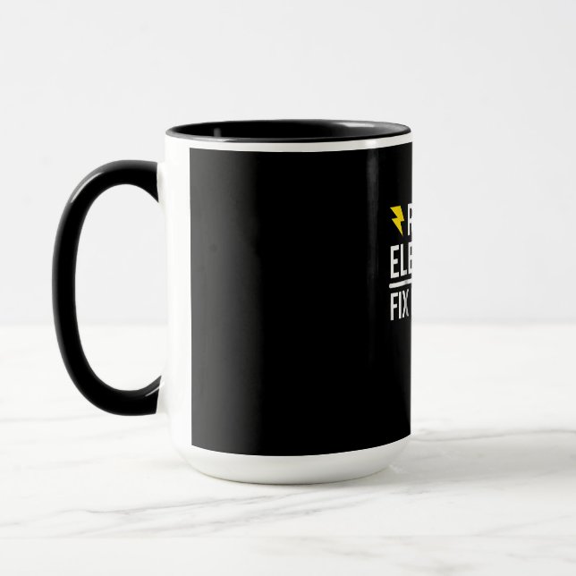 Caneca Elétrico Reformado Conserte Seu Presente Engraçado (Esquerda)