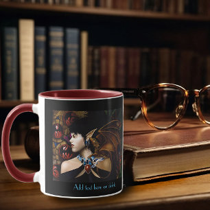 Caneca Elf Dragon Butterfly Fantasy