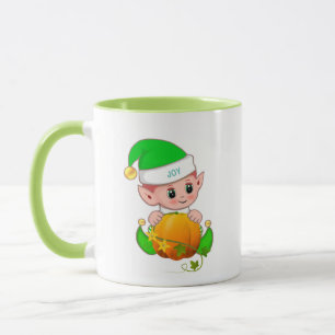 Caneca Elfo Verde Bonito com Pumpkin