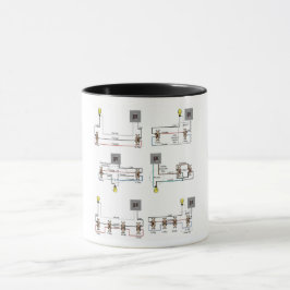 Caneca Elicianos Café Mug com Diagramas de Switch de 3 vi
