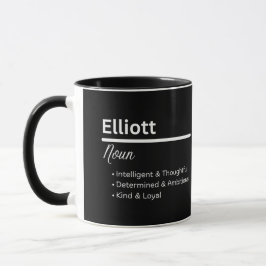 Caneca Elliott Boy Name Definition Personalized Mug