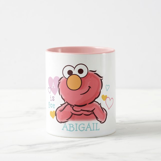 Caneca Elmo Adorável | Adicione seu próprio nome (Centro)