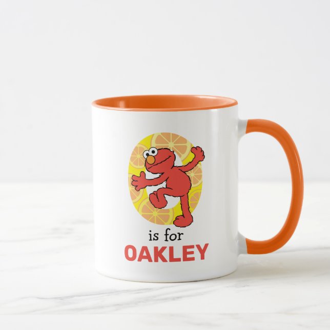 Caneca Elmo Alfabeto | O de Laranja (Direita)