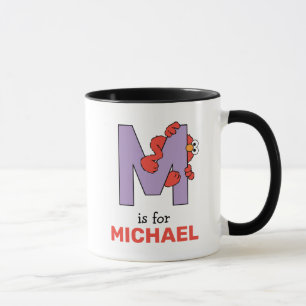 Caneca Elmo Alphabet   M Roxo