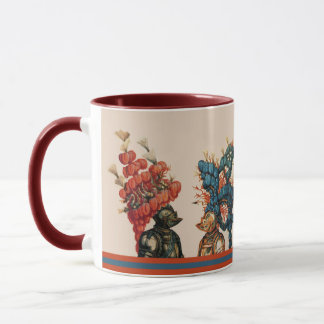 CANECA ELMOS DE CAVALEIROS MEDIEVAIS COM DRAGÕES PENAS VE