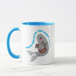Caneca Elogie a foca harpa fofa escritura bíblica versícu