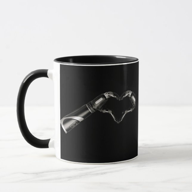 Caneca Elon Robot Arms Heart Musk (Esquerda)