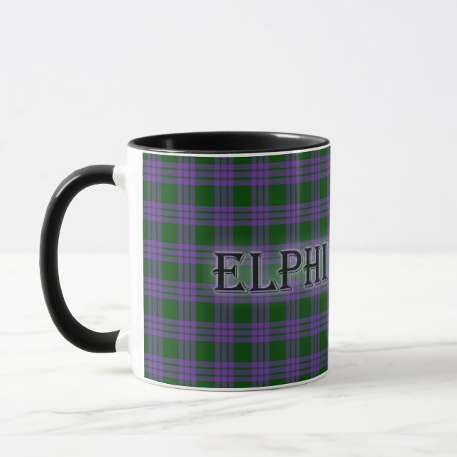 Caneca Elphinstone Tartan com o Sobrenome (Esquerda)