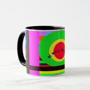 Caneca Em Círculos de Tendência Artística Contemporânea d