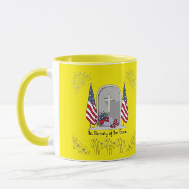 Caneca Em memória do bravo amarelo (Esquerda)