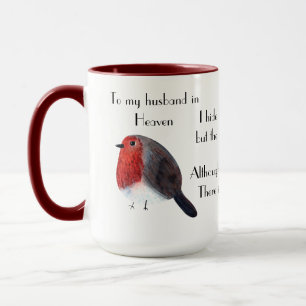 Caneca Em memória do marido/mulher/irmã/irmão no céu