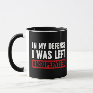 Caneca Em Minha Defesa Eu Fui Deixado Sem Supervisão