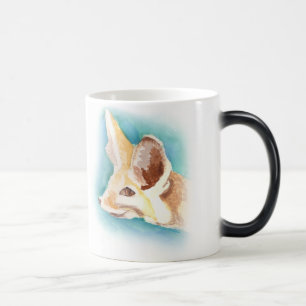 Caneca em mudança da calor-cor da raposa de Fennec