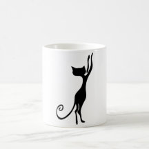 Caneca em mudança do gato da cor