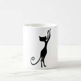 Caneca em mudança do gato da cor