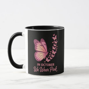 Caneca Em Outubro Borboleta Rosa Seios