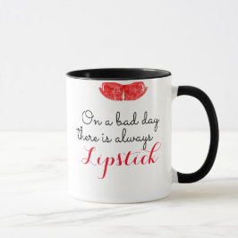 Caneca Em um dia mau há sempre batom!