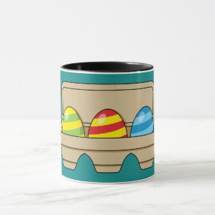 Caneca Embalagem de Ovos de Páscoa Coloridos