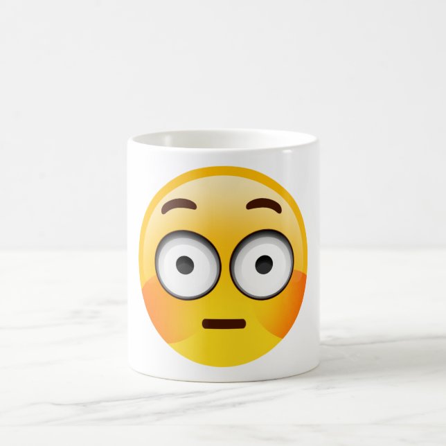 Caneca embaraçado de Emoji (Centro)