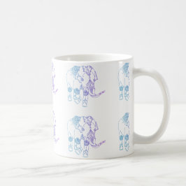 Caneca Embellished Dois-Tom do elefante