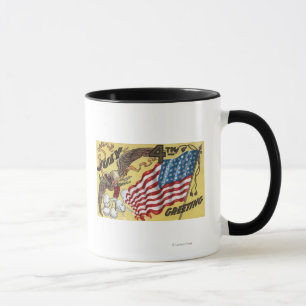 Caneca Emblema de Eagle que guardara fogos-de-artifício,
