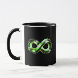 Caneca Emblema de Núcleo Infinito| Design Abstrato de Lux