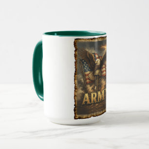 Caneca Emblema do Exército com Bandeira e Águia