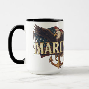 Caneca Emblema do Logotipo de Veterano do Corpo de Fuzile