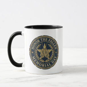 Caneca Emblema do Memorial Day em Honra aos Caídos Milita