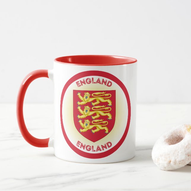 Caneca Emblema do Patrimônio da Inglaterra (Com Donut)