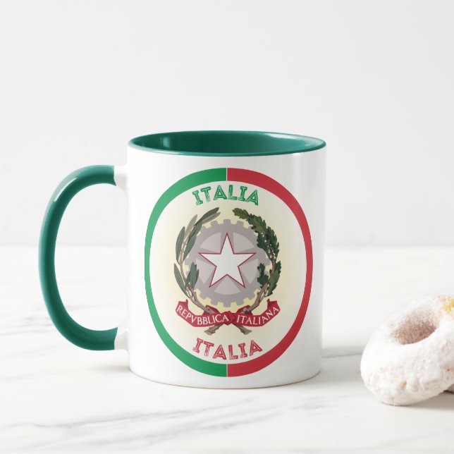 Caneca Emblema do Patrimônio da Itália (Com Donut)