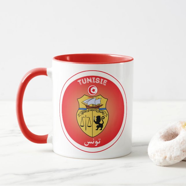 Caneca Emblema do Patrimônio da Tunísia (Com Donut)
