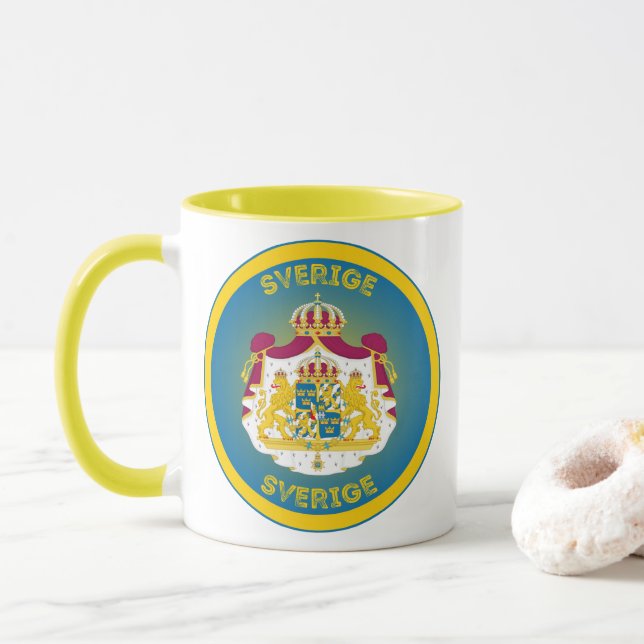 Caneca Emblema do Patrimônio Sueco (Com Donut)