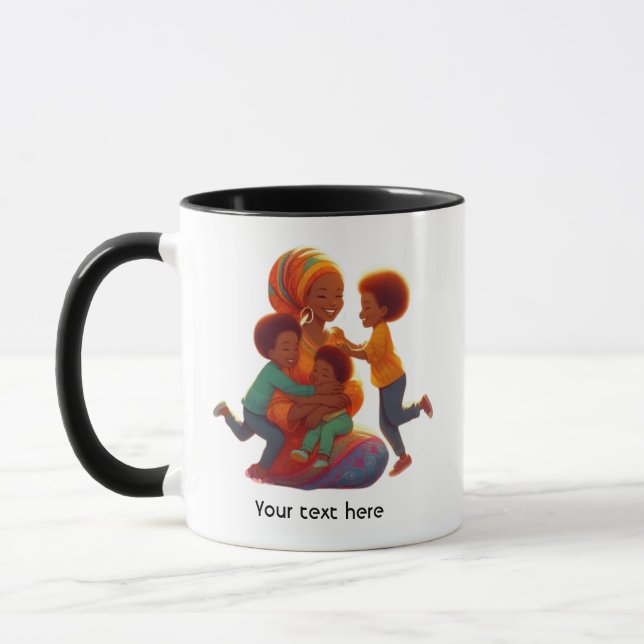 Caneca Embrace alegre do amor de uma mãe (Esquerda)