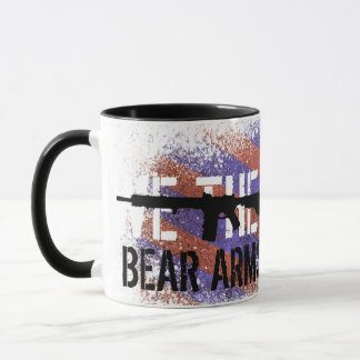 Caneca Emenda ao segundo, bandeira dos EUA e AR-15 Mug