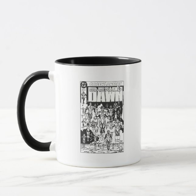 Caneca Emerald Dawn Cobrir, preto e branco (Esquerda)