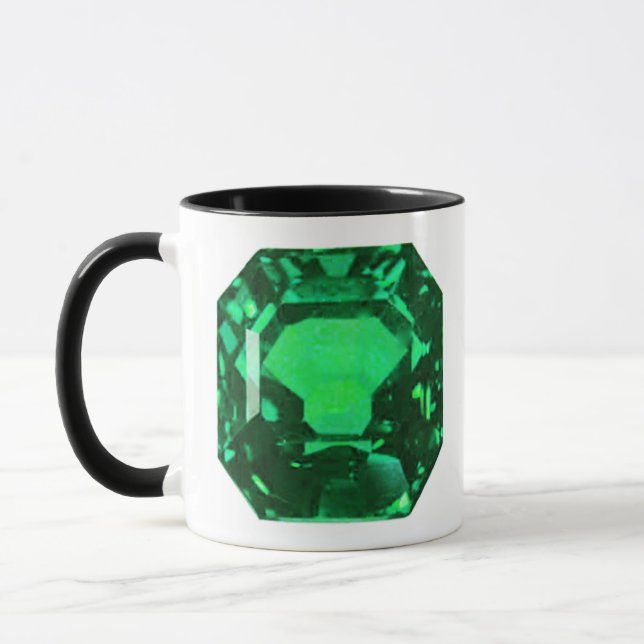 Caneca Emerald Gemstone, Birthstone May, Light Green (Esquerda)
