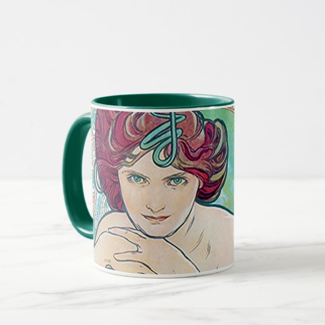 Caneca Emerald (Quatro Joias), Alphonse Mucha (Frente Esquerda)