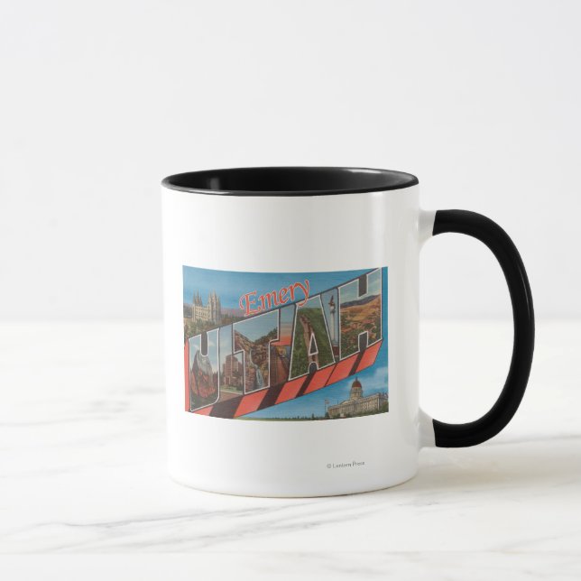 Caneca Emery, UtahLarge - Letra ScenesEmery, UT (Direita)