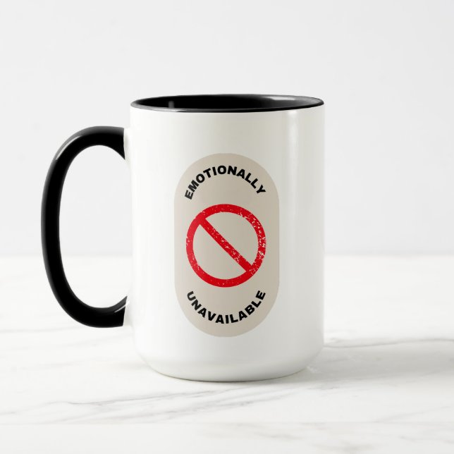 Caneca "Emocionalmente Indisponível" (Esquerda)