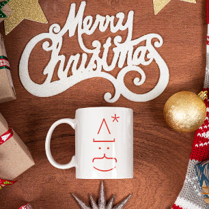 Caneca Emoticon Divertido Papai Noel Fofo Geek Nerd Cacau
