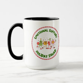 Caneca Emotional Support Holiday Squad