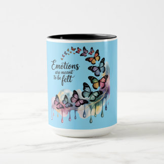 Caneca Emotions in Flight Watercolor Butterfly Mug