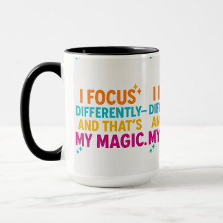 Caneca Empenhando-se com o ADHD* "i Foco Diferente"