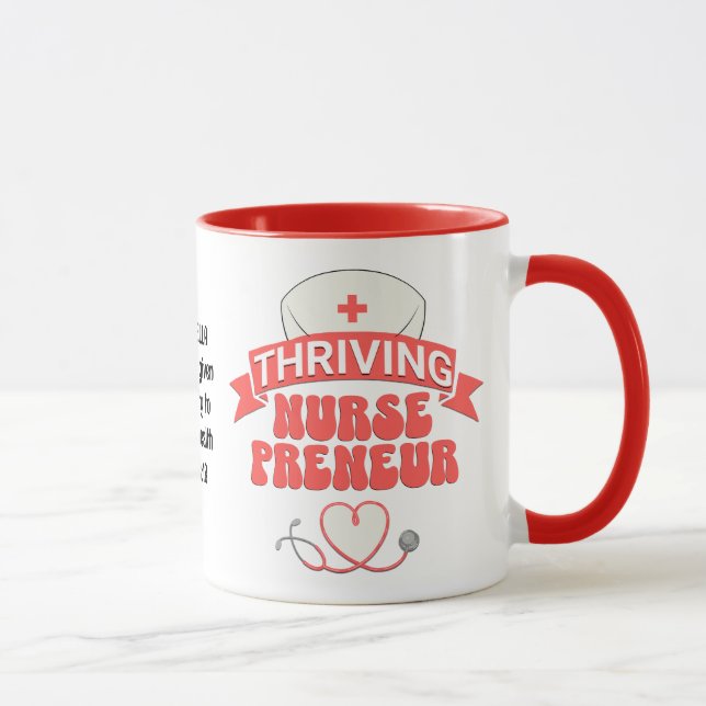 Caneca Empreendedor de Enfermeira NURSEPRENEUR, MOTIVO DE (Direita)