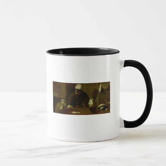 Caneca Empregada doméstica da cozinha com a ceia em (Direita)